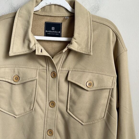 Bagatelle Women’s Tan Shacket Jacket L - Picture 2 of 6